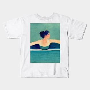 Swimming in Turquoise v2 Kids T-Shirt